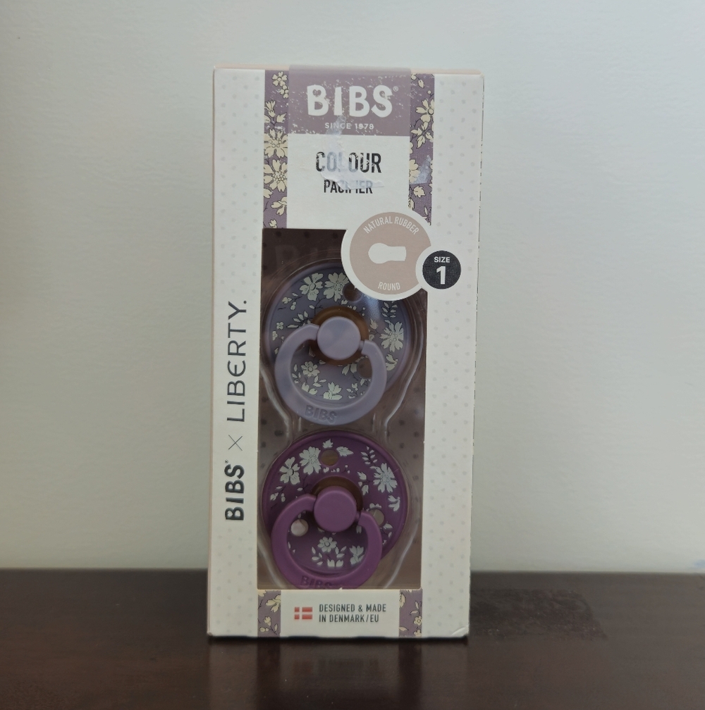 Bibs x Liberty Purple Floral Pacifier Set
